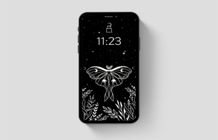 Iphone Aesthetic Darkness Black Butterfly Wallpaper