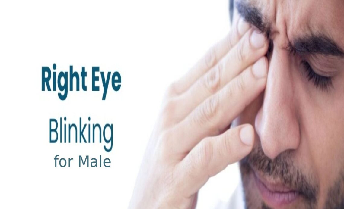 right eye blinking for male