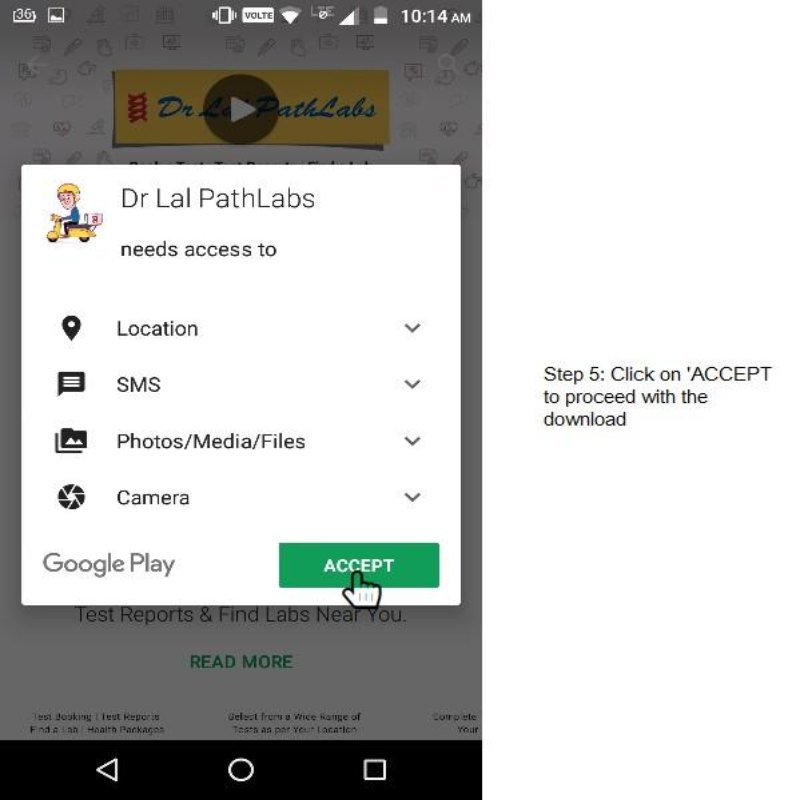 Dr Lal PathLabs Login via Mobile App