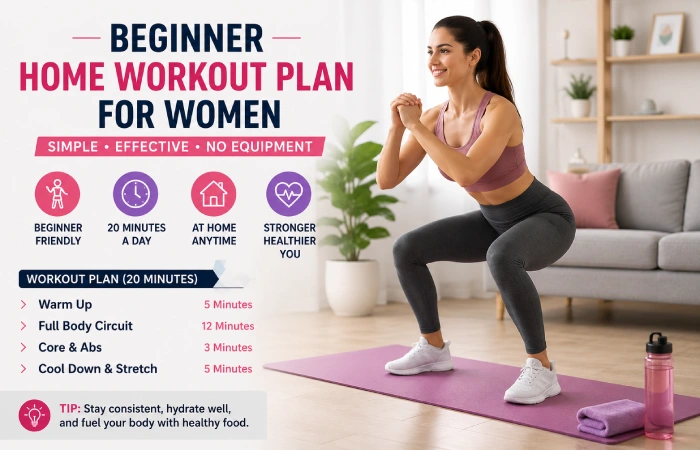 beginner home workout plan for women