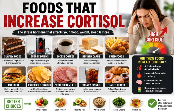 foods that increase cortisol