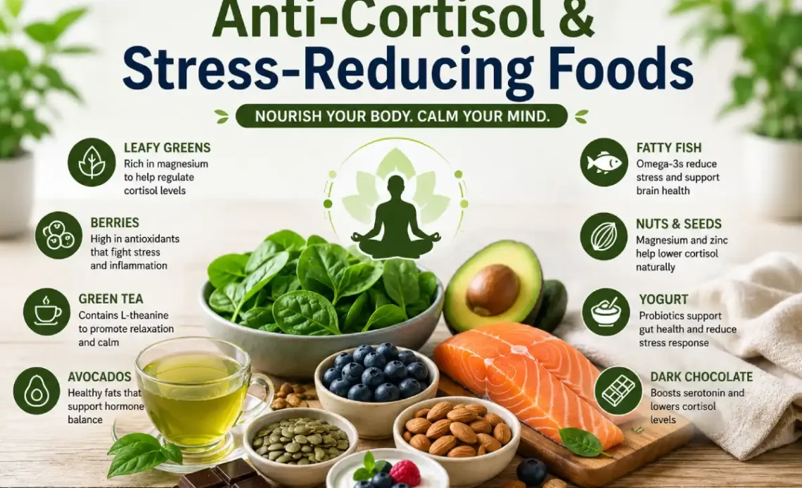 anti-cortisol stress-reducing foods