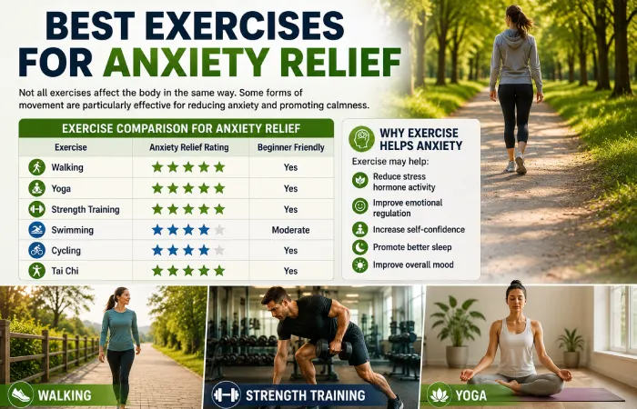 best exercises for anxiety relief