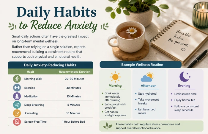daily habits to reduce anxiety