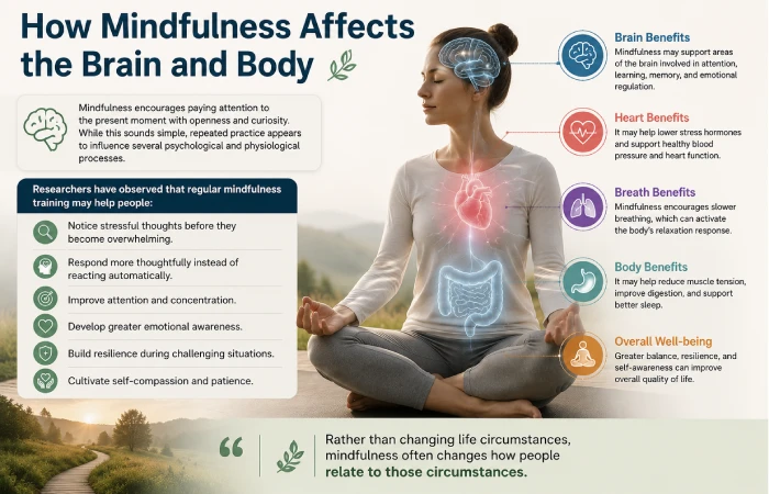 mindfulness affects the brain and body