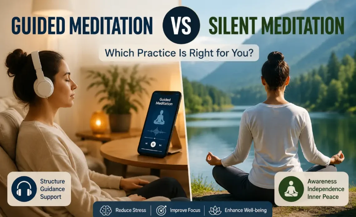 guided meditation vs silent meditation