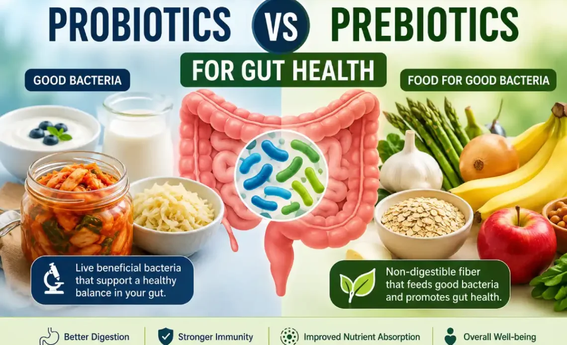 probiotics vs prebiotics for gut health