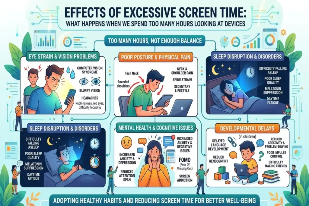 Effects of Excessive Screen Time: What Happens When We Spend Too Many Hours Looking at Devices