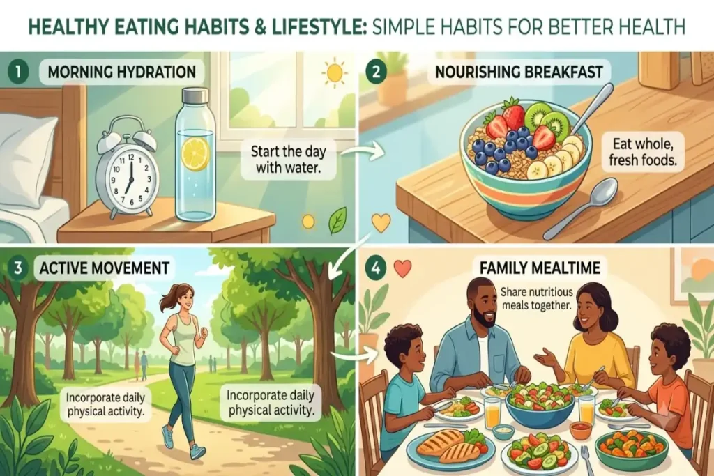 Healthy Eating Habits & Lifestyle: Simple Habits for Better Health
