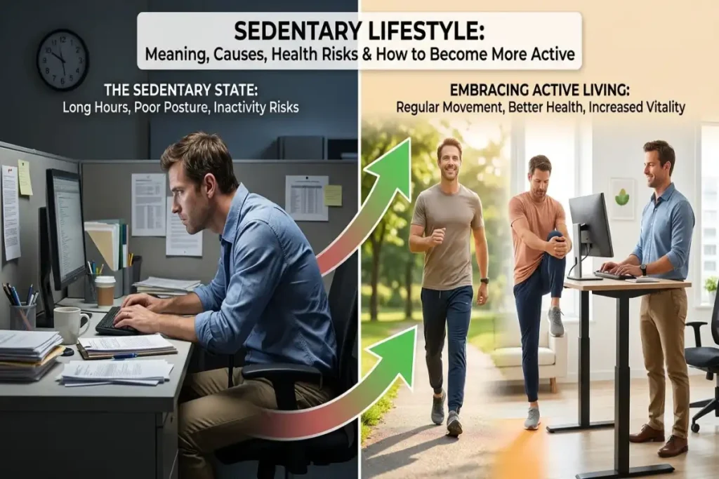 Sedentary Lifestyle: Meaning, Causes, Health Risks & How to Become More Active